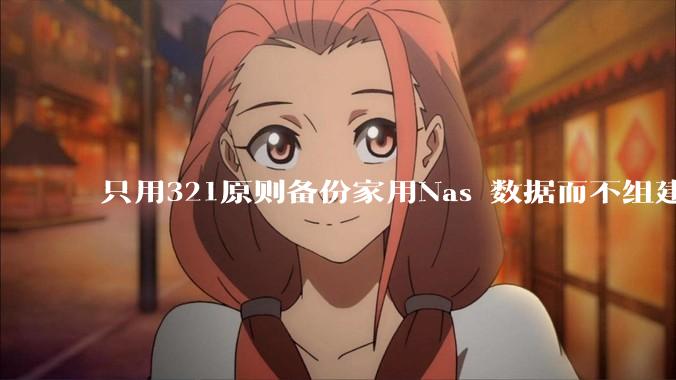 只用321原则备份家用Nas 数据而不组建raid阵列的人，不怕哪天备份全部同时损坏导致无法恢复吗？